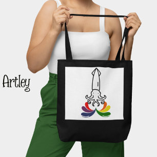 Bolsa Tote Tinta Orgulho gay do arco-íris colorida