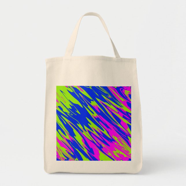 Bolsa Tote Tinta Spray Rosa Lima Azul (Frente)