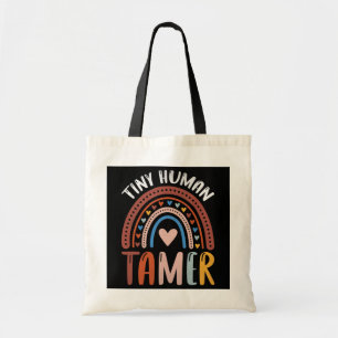 Bolsa Tote Tiny Human Tamer Rainbow Daycare professora