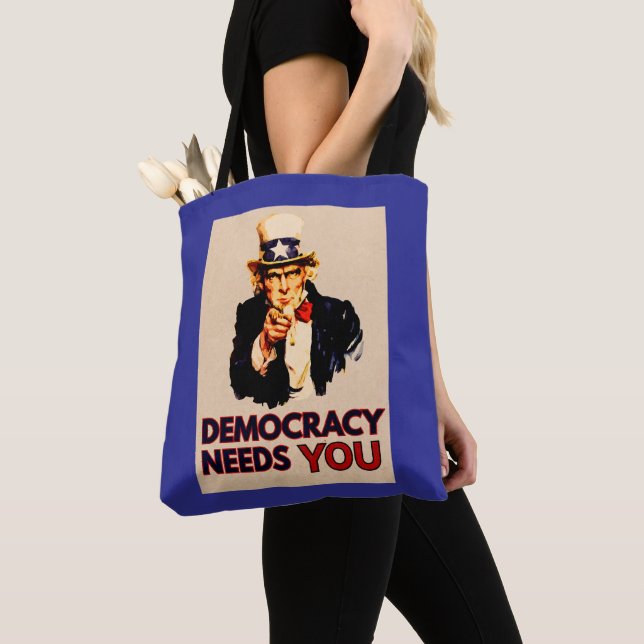 Bolsa Tote Tio Sam, a democracia precisa de você. (Close Up)