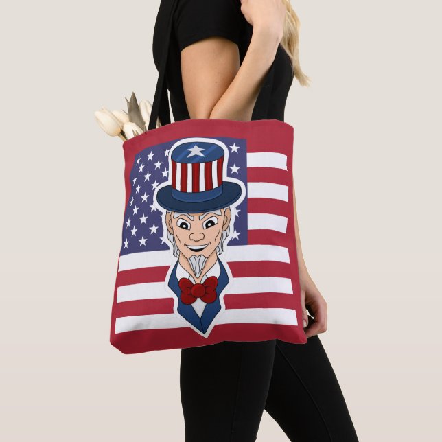 Bolsa Tote Tio Sam Cartoon (Close Up)