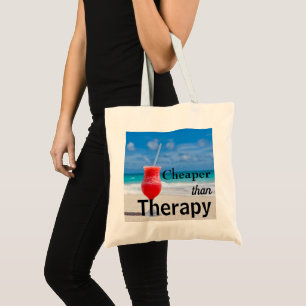 Bolsa Tote Típica de Foto de Praia Tropical Engraçada