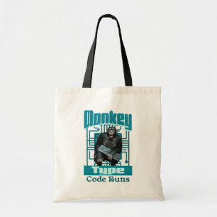 Bolsa Tote Tipo de Macaco, Código Executa Desenvolvedor de Pi