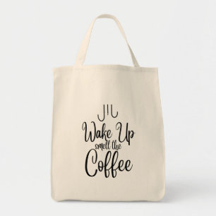 Bolsa Tote Tipografia Acorda e Cheira o Café