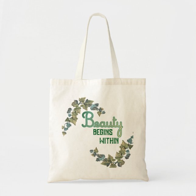 Bolsa Tote Tipografia Botânica da Beleza (Frente)