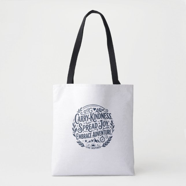 Bolsa Tote Tipografia Circular de Leveza (Frente)