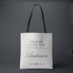 Bolsa Tote Tipografia clássica moderna Sr. e Sra. Casamento<br><div class="desc">A tipografia moderna felicita o Sr. e a Sra. design de casamento</div>