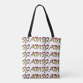 Bolsa Tote Tipografia da cor da bandeira da espanha - Banda d