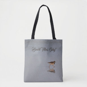 Bolsa Tote Tipografia da Fotografia do Sandpiper de Cotação