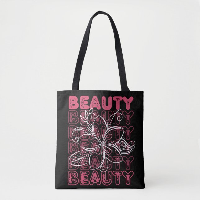 Bolsa Tote Tipografia da Linhagem das Flores (Frente)