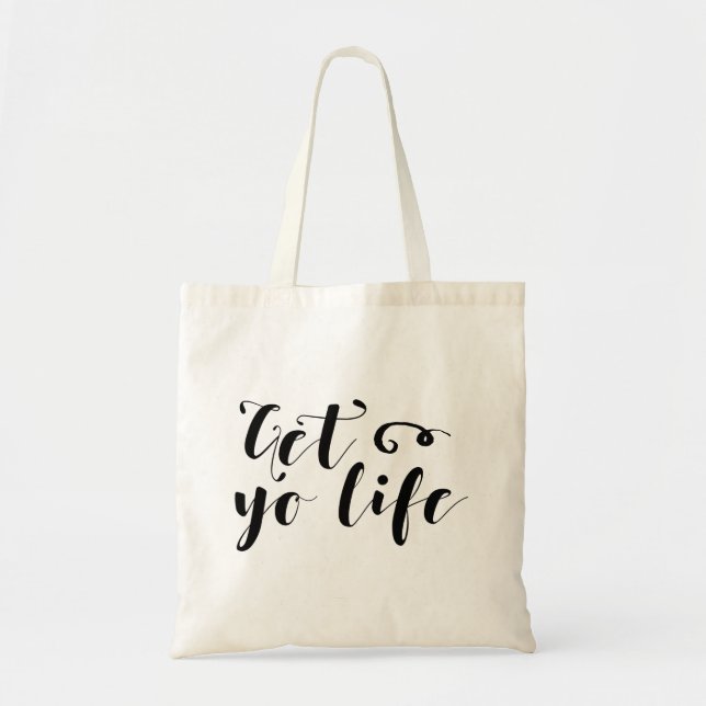 Bolsa Tote Tipografia da sua vida (Frente)