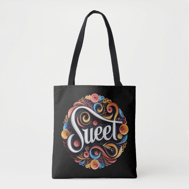 Bolsa Tote Tipografia de Letras Doces (Frente)
