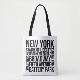 Bolsa Tote Tipografia de Marcas de Terra de Nova York - Arte