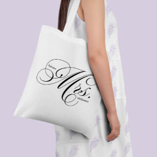 Bolsa Tote Tipografia de Script Elegante "Future Mrs."