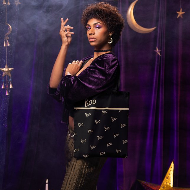 Bolsa Tote Tipografia do dia das bruxas (Criador carregado)