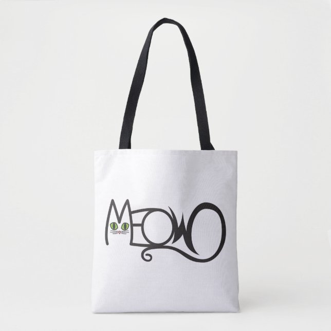 Bolsa Tote Tipografia Gato Mia (Frente)
