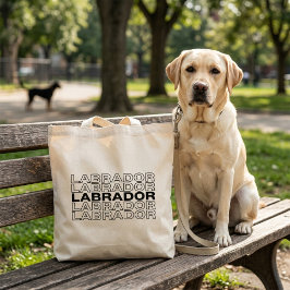 Bolsa Tote Tipografia Gráfica Moderna e Ousada de Labrador