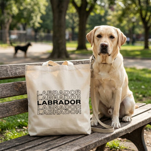 Bolsa Tote Tipografia Gráfica Moderna e Ousada de Labrador