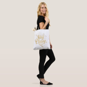 Bolsa Tote Tipografia Inspiracional Sofisticada e Chic