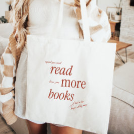 Bolsa Tote Tipografia Minimalista Retro 'Leia Mais Livros'