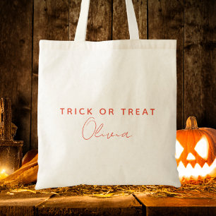 Bolsa Tote Tipografia Moderna de Gata ou Doces para Crianças