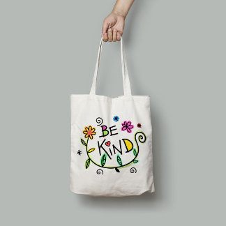 Bolsa Tote Tipografia Moderna Minimalista Engraçada e Gentil