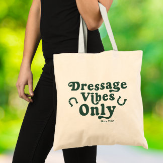 Bolsa Tote Tipografia Negrita Retro para Vibrações de Dressag