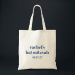 Bolsa Tote Tipografia Negrito Ivory Blue Cute Bat Mitzvah<br><div class="desc">Tipografia Negrito Folha de Bat Mitzvah Tote Bat</div>