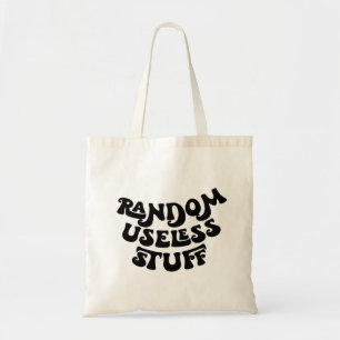 Bolsa Tote Tipografia Preta Minimalista Divertida e Retro