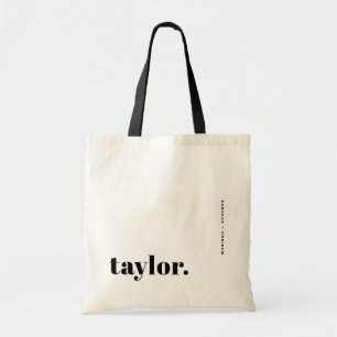 Bolsa Tote Tipografia Retrorística em Negrito Personalizada