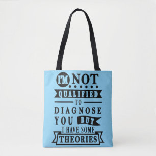 Bolsa Tote Tipografia Sarcástica Engraçada