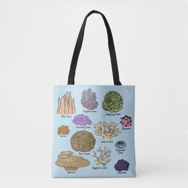 Bolsa Tote Tipos De Coral (Frente)