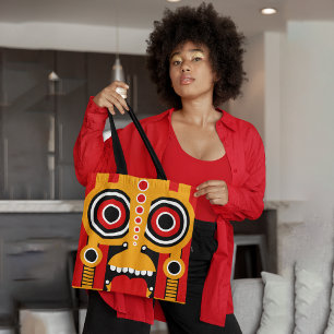 Bolsa Tote Tíquio amarelo vermelho