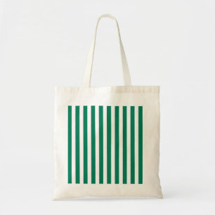 Bolsa Tote Tiras de doces verdes e brancas da floresta