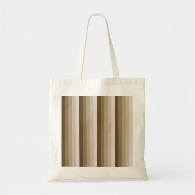 Bolsa Tote Tiras de sombra castanhas (Frente)