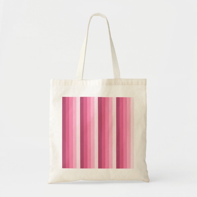 Bolsa Tote Tiras de sombra rosa (Frente)