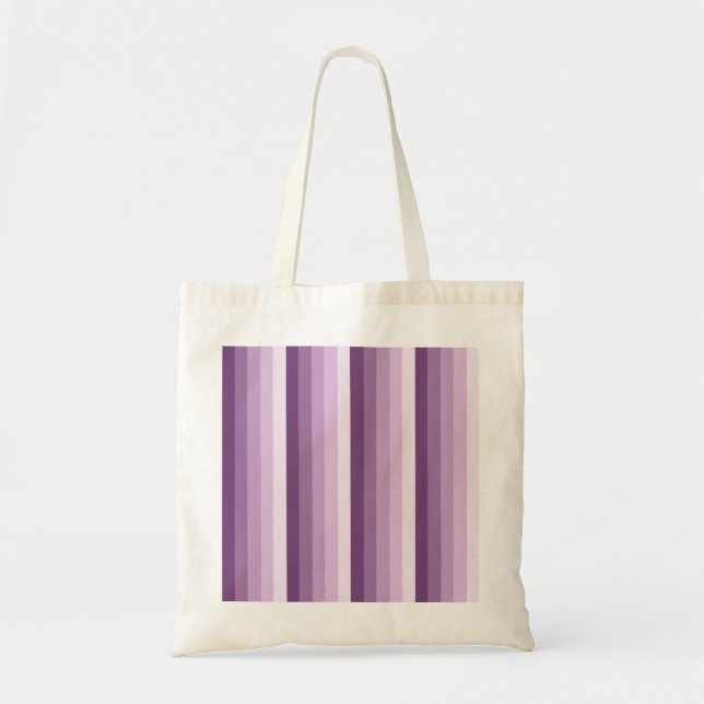 Bolsa Tote Tiras de sombra roxas de ameixa (Frente)