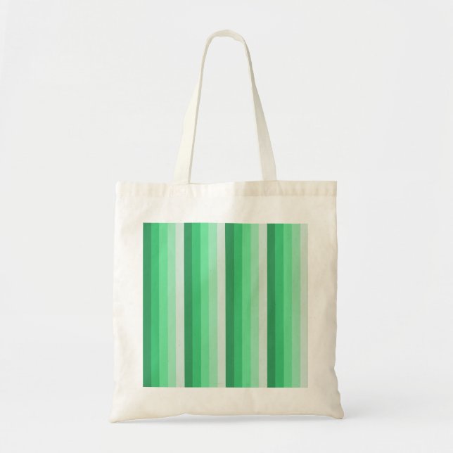 Bolsa Tote Tiras de sombra verdes (Frente)