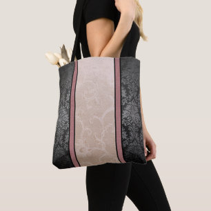 Bolsa Tote Tiras de Tecido Floral Inspiradas na Moderna Vinta