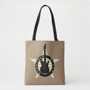 Bolsa Tote Tiras Legal de Música do Rock Star com Guitarra El