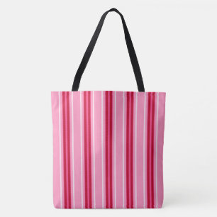 Bolsa Tote Tiras Modernas do Século médio, Rosa e Borgonha