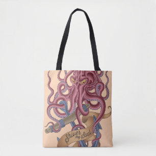 Bolsa Tote Tirita meu polvo Tatto da alma