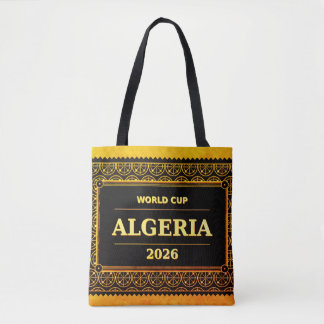 Bolsa Tote TITLE: Algeria Football Fan 2026 Black Gold Luxury