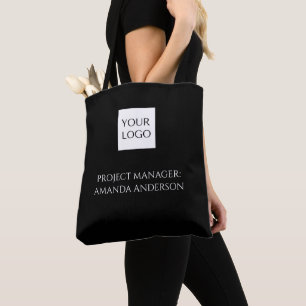 Bolsa Tote Título de Nome Personalizado Logotipo Empresarial