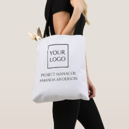 Bolsa Tote Título de Nome Personalizado Logotipo Empresarial
