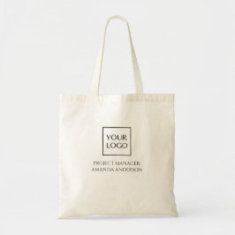 Bolsa Tote Título de Nome Personalizado Logotipo Empresarial