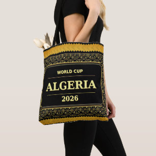 Bolsa Tote TÍTULO: Fã de Futebol da Argélia 2026 Luxo Ouro Pr