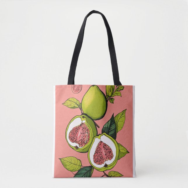 Bolsa Tote Título: Simple Caneta and Digital Art Guava Combin (Frente)