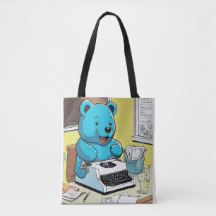 Bolsa Tote Título: The Giant Blue Gummy Bear's Letter Join