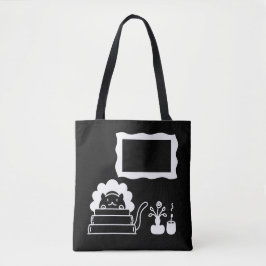 Bolsa Tote Títulos de Livros Personalizados e Moldura para Fo